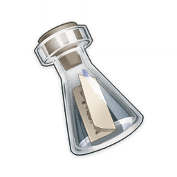 편지가 들어 있는 해류병