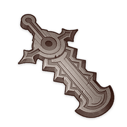 가장자리 땅의 양손검 원형