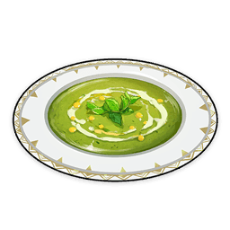 완두콩 민트 수프