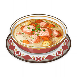 크림 연어 수프