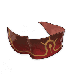 장식된 붉은 비단