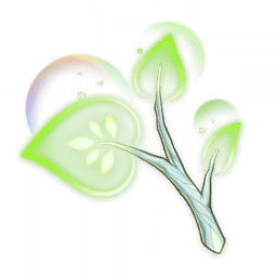 새싹이 돋아난 흰 가지