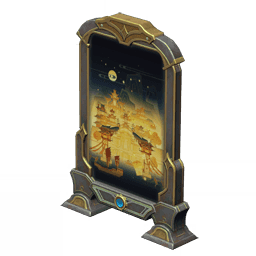 무한동력 기계 화폭-「리월 항구」