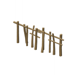 낡은 소나무 울타리