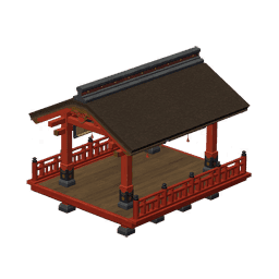 신사 회랑-「벚꽃이 쌓인 길」