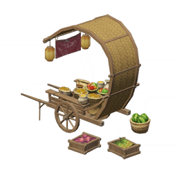 둥근 과일 수레