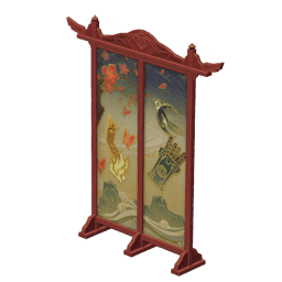 봄볕 병풍-「홍일점」