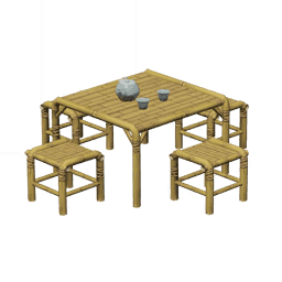 대나무 노천 다탁