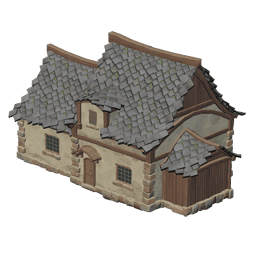 넓은 다락방이 있는 시골 주택