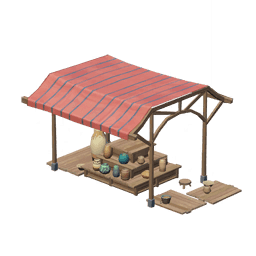 시끌벅적한 잡화 노점