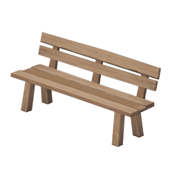 평평한 나무 벤치