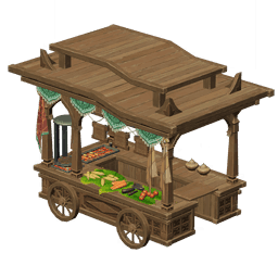 빛나는 나무 원목의 바비큐 노점