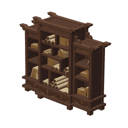 붉은 수향나무 두루마리 책장