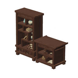 붉은 수향나무 진열장