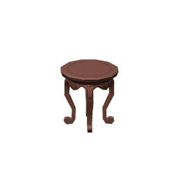 붉은 소나무 원형 스툴