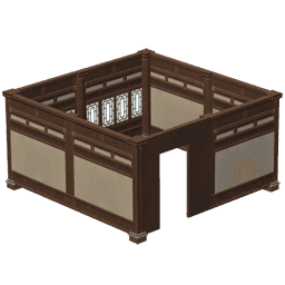 깔끔한 목제 처마 벽