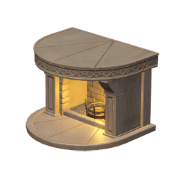 북대륙 돌 벽난로