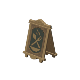 식당 나무 안내판