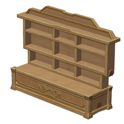 복숭아야자나무 원목 「지탱」 진열장