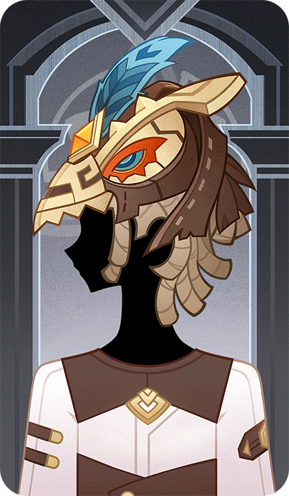 마전사의 깃털 가면