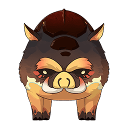 고대 불꽃 갈기 숲멧돼지