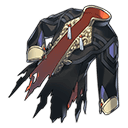 과객의 낡은 자수 외투