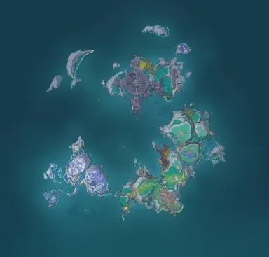 원신의 신규 지역 노드크라이 탐험 지도