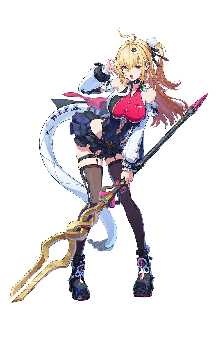 시시아 캐릭터 아트웍으로 전기 속성 공격과 독소 시스템을 설명하는 이미지