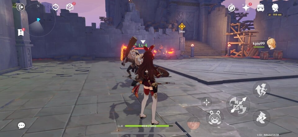 바르카의 이도류 스타일 전투 장면