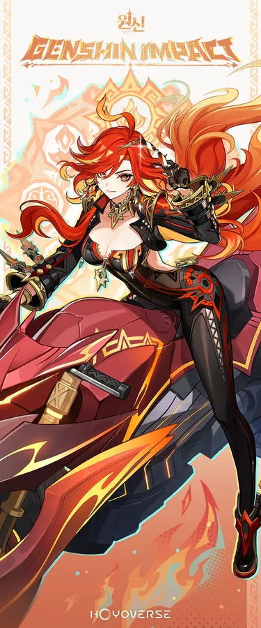 원신 마비카 캐릭터 아트워크 - 최적 무기 조합 예시