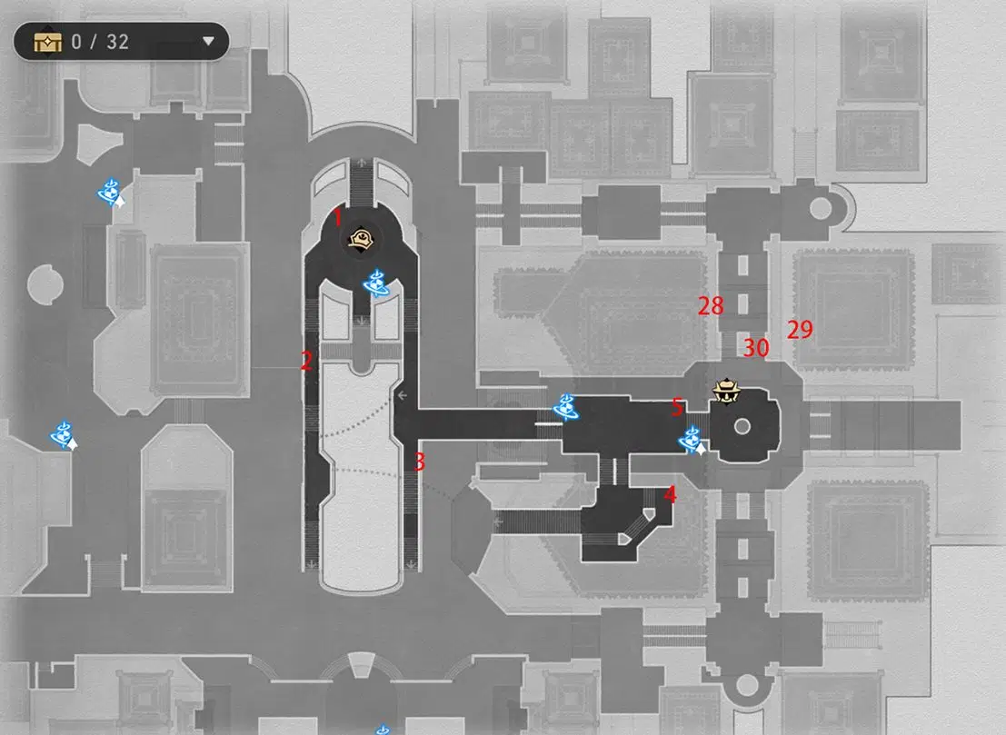 페나코니 지역 필드 상자 위치 지도