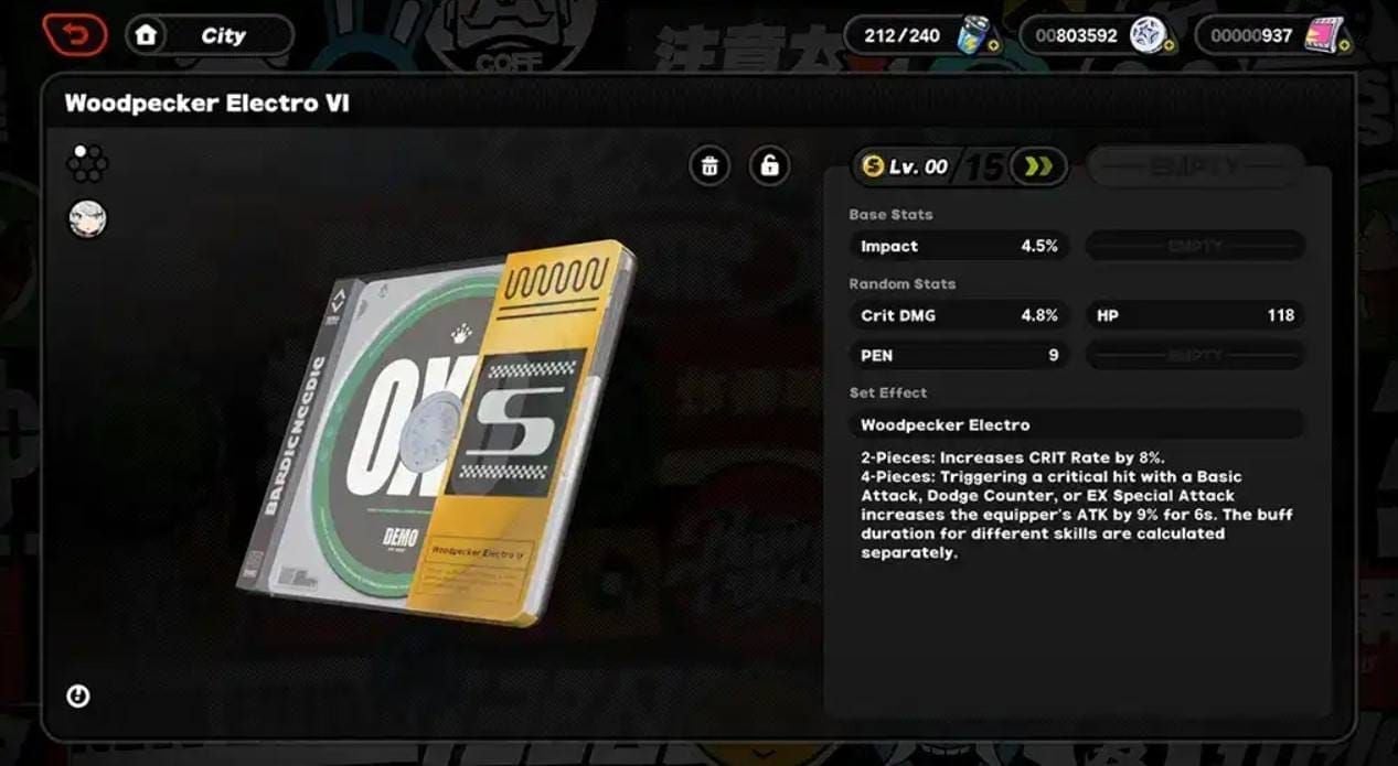 젠레스 존 제로 디스크 슬롯 4·5·6 메인 옵션 인터페이스