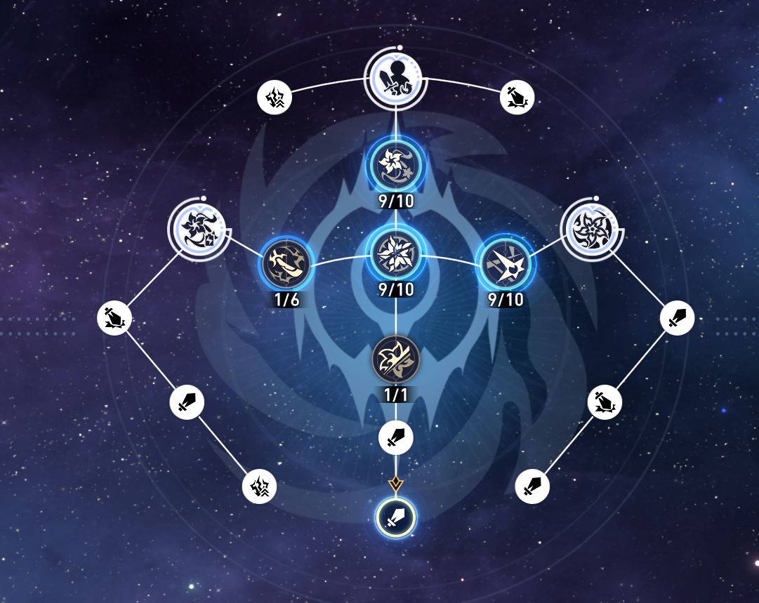 아케론 행적 레벨업 우선순위 화면