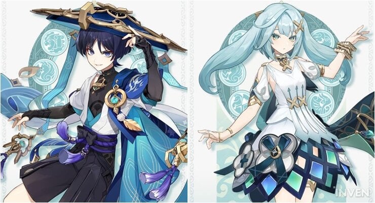 원신 방랑자 방파베종 파티 조합 인게임 스크린샷