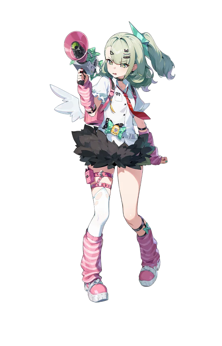 수나 캐릭터 렌더와 사고의 도약 전용 W-엔진 장착 이미지